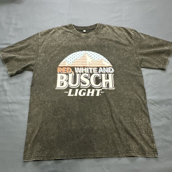 Unbranded Other - Red White and Busch Light Unisex T-shirt, 4th of July Tee 2XL